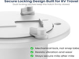 Safoner Aluminum RV Power Cord Hatch Cover, Electric Cable Pass-Through Hatch, Accepts 30A/50A Plugs V1259-DP01-F-53