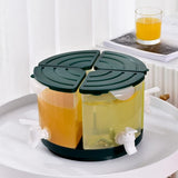 Rotating Beverage Dispenser for Fridge, 2026 New 4 Beverage Dispenser Tower, Plastic Drink Dispenser V1366-AZ2-W-20862