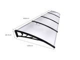 Mountview Window Door Awning Outdoor 1M X 4M Transparent 1x4M OD1006-1X4_NZ