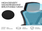 FORTIA Ergonomic Office Desk Chair, Height Adjustable Lumbar Support, Mesh Fabric, Headrest, Black V219-OFFOCRFOE1KA