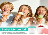 2Pcs 32oz Ice Cream Containers, Sealed Fresh Keeping Against Flavor Mixing, for Homemade Ice Cream V1369-AZ3-W-12092