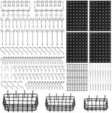 127Pc Pegboard Hooks Set Storage Baskets Organizer Hanger Inc. 4 Small Peg Board V465-97790