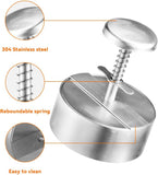 304 Stainless Steel Burger - 4.5" Hamburger Patty Maker, Heavy Duty Stainless Steel Burger V1258-DP02-C-4