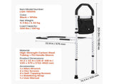 Bed Rail for Elderly, Bedside Assist Rails with Supporting Leg and PU Handrail, Adjustable Height V952-TBZCCBSTBZCBPSMCX001V0
