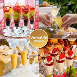144x 210ml Premium Plastic Wine/Champagne Glasses Flutes Bulk - Clear V563-HP0716-6-1BOX