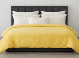 100% Cotton Muslin Duvet Quilt Cover Set w/ 2 Pillow Cases in Yellow - Queen V563-MUSLIN_DVT_YLW-QUEEN