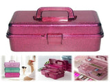 Plastic Glitter Art & Craft Organizer and Storage, 3 Layer Stackable Tool Storage Box, Portable V1366-AZ2-W-20822