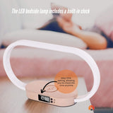 Wireless Phone Charger Table Lamp - USB Port Charging Bedside Light With Clock V238-SUPDZ-40827471888464