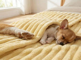 Emotional Comfort Blanket for Dogs, Yellow Dog Blanket, Rabbit Hair Plush Blankets for Pets, Soft V1366-AZ2-W-11019