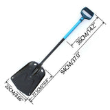 Aluminum Alloy Folding Snow Shovel with Long Handle, Multifunctional Off-Road Car Trunk Shovel for V1366-AZ2-W-14781