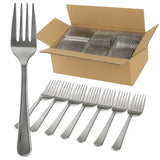 1200x Reusable Plastic Forks Cutlery Bulk BPA Free Extra Strong - Gloss Silver V563-PC1955S-50-1BOX