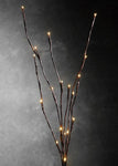 10 Sets of LED Light Bunch Stem - Warm White BATTERY fairy lights - 50cm high 20 bulbs/petals V382-10PLAINSTEMBUNCHBATT