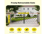 Double Folding Security Gate, Lockable Scissor Gate with 360 degree Swivel Casters, Outdoor V952-GZSZDAQM63395RNRL001V0