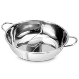Stainless Steel Hot Pot, Divided Hot Pot Pan with Handle Dual Sided Soup Cookware Cooking Pot with V1369-AZ3-W-26394