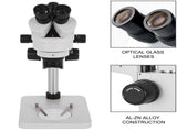3.5X-90X Trinocular Stereo Microscope w/Pillar Stand Biological Reliable Lab V952-SMXWJ3.5X-90XTS01V0