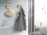 Brushed Gold Stainless Steel Heavy Duty Wall Mounted Square Towel Hooks Robe Hooks - 6 Pack for V1259-HOOK-SS-SQ-BG-6PK
