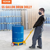 VEVOR 250L Drum Dolly, 544 kg Load Capacity, Barrel Dolly Cart Drum Caddy Round Dolly Steel Low V952-DWYTT55120031ZGQLV0