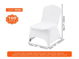 Stretch Spandex Folding Chair Covers, Universal Fitted Arched Front Cover, Removable Washable V952-100PCSGXBSYT00001V0