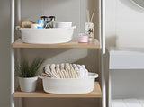 8 Pack Small Woven Basket with Gift Bags and Ribbons, All 12"x 8"x 5", Empty Decorative Chest Box, V1259-DP01-A-4569