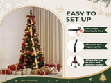 Jingle Jollys Pop Up Christmas Tree Pre Decorated Artificial Christmas Tree 197cm PUT-XMAS-6IN-1
