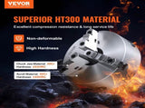 3-Jaw Lathe Chuck, 200 mm, Self-Centering Lathe Chuck, 4-200 mm Clamping Range with T-key Fixing V952-SZKP8YC3G000VDWGDV0