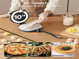 Tortilla Press, 250mm Cast Iron Tortilla and Roti Maker, Heavy Duty Tortilladora Press, Pataconera V952-SYSBBYZTSD10PCND5001V0