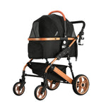 i.Pet Pet Stroller Dog Pram Large Cat Carrier Travel Foldable Pushchair 4 Wheels PET-STROLLER-110-BK