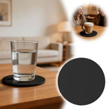 Round Disposable Black Paper Coasters Bulk Absorbent Non Slip Cup Protector Mats For Coffee Table V1369-AZ3-W-14925