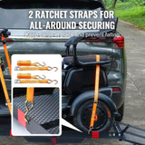Hitch Mount Wheelchair Carrier 45.3" x 25.6", 500LBS Mobility Scooter Carrier with Folding Ramp, V952-ZXCTSJTKZD50RIEAXV0