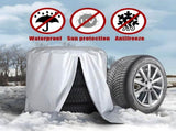 Tire Storage Cover, Universal Tire Cover for 4 Tires, Car Spare Tire Tire Storage Bag Case V1188-TR101-16598-1
