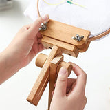 360&deg Rotating Cross Stitch Stand, Hands-Free Embroidery Frame with 15cm & 20cm Hoops, for Cross V1107-120-78616-WOO-EMBROIDERYSTAND