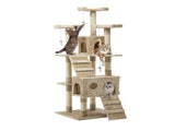 i.Pet Cat Tree 180cm Tower Scratching Post Scratcher Wood Condo House Toys Beige PET-CAT-HSCT076-180-BE