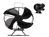 Heat Powered Stove Fan Aluminum Alloy 4 Blades Strong Wind Fireplace Fan for Home V1294-YM3113220215211-0421