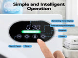 Devanti 6kg Tumble Dryer, Intelligent Touch Screen Clothes Dryer with 4 Drying Modes Stainless Steel TD-D-6KG-WH