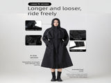 Beige L Size Long Trench Style Waterproof Raincoat for Women - Fashionable Outdoor Hiking Cycling V888-ELOSUNG56806-2