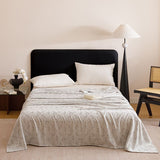 Silver Bamboo Fibre Summer Blanket - Vine Pattern Cooling Throw Blanket 150x200cm Lightweight V888-ELOSUNG54969-7