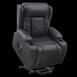 Lift Heated Leather Recliner Electric Massage Chair with USB port V63-847651