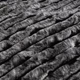 Ardor Cole Ash Striped Faux Fur Soft Plush Throw Rug 130x170cm V442-INT-THROW-COLEFAUXFUR-ASH-RE