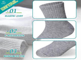 Holzlrgus Kids Athletic Crew Socks Boys Girls Cotton School Uniform Casual Basic Socks 6 Pairs 6 - 8 V1189-WXFWAL-20260319-01257