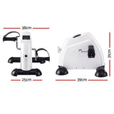 Everfit Pedal Exerciser Mini Exercise Bike Cross Trainer Under Desk Bike White FIT-PEDAL-ELEC-C-012-WH