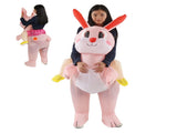 Easter Bunny Inflatable Costume Cute Festive Blow Up Riding Rabbit for Boys Girls Birthday Gifts V1294-YM0703-3115230020111