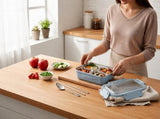 Stainless Steel Bento Lunch Box With BPA Free Lid, Cutlery Set And Phone Holder, Meal Prep Lunchbox V1237-ZY-807-066
