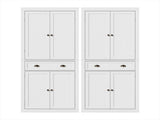 Artiss 2x Buffet Sideboard Cabinet 6-Tier Storage Pantry Cupboard Drawer White FUR-S-SID-03-WH-ABX2