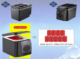 6L Car Refrigerator Cooler & Warmer, Portable Electric Cooler for Travel,12V Mini Fridge with Cup V1107-CS-FNECN32