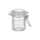 5 Pack Mini Glass Clamp Jars with Airtight Swing Top Lids, Small Clear Spice Storage Containers, V1369-AZ3-W-15339