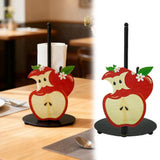 Freestanding Apple Shaped Metal Paper Towel Holder Farmhouse Decor Countertop Storage Stand For V1369-AZ3-W-14953