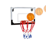 Indoor Mini Basketball Hoop Set Door Mounted Backboard Kit with Ring & Ball V63-954191