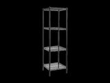 Wire Storage Rack 45x45cm Black Shelving with Fixed Legs V63-841281