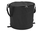 Camping Trash Can with Zippered Lid 24 Gallons Large Capacity Foldable Portable Garden Garbage V1294-YM0901-3111240240811