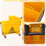 20L Deluxe Mop Wringer Bucket Side Press Janitor Commercial Cleaning V63-824801
